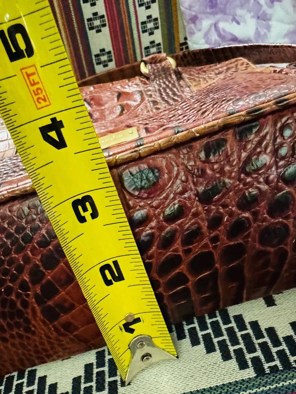 Brahmin Flaire Fold-over-to Shoulder-Strap measures 11 in wide x 11 in tall - Picture 12 of 16